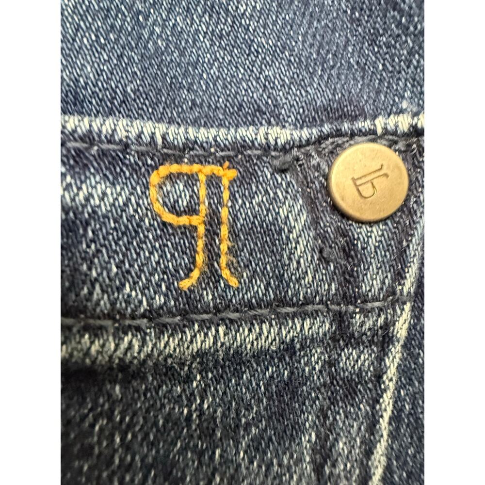 Pilcro High-Rise Flare Jeans Dark Wash Studded Hem Size 25 trendy $168 NWT - Picture 11 of 11
